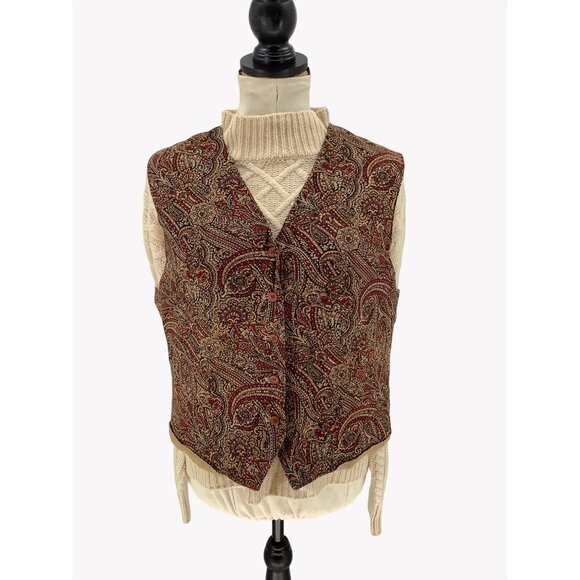 Pendleton Jackets & Blazers - Vintage Pendleton Classic rayon lined vest Womens Petite Paisley Vest Size 14